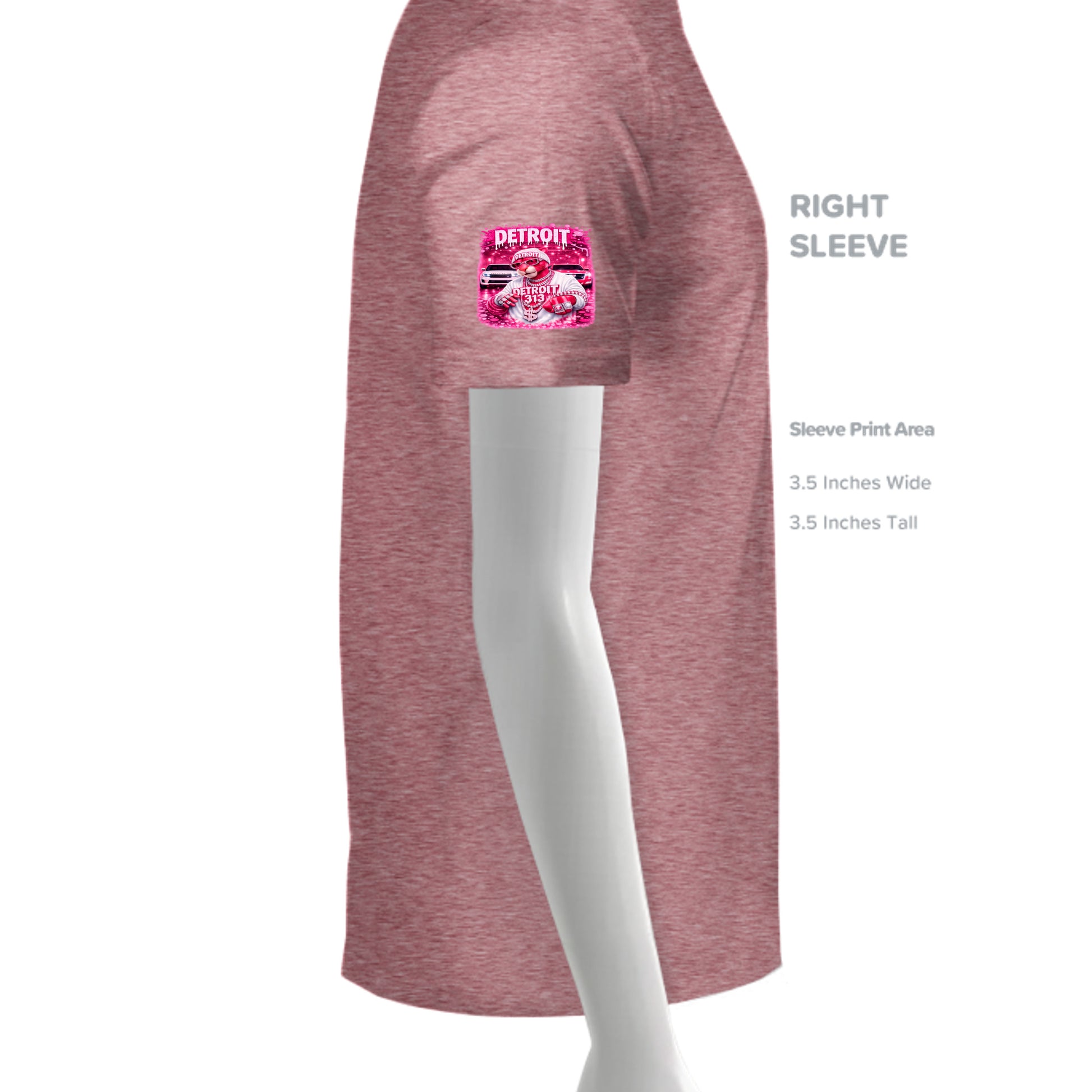 Heather Red - G500B - SLEEVE_RIGHT